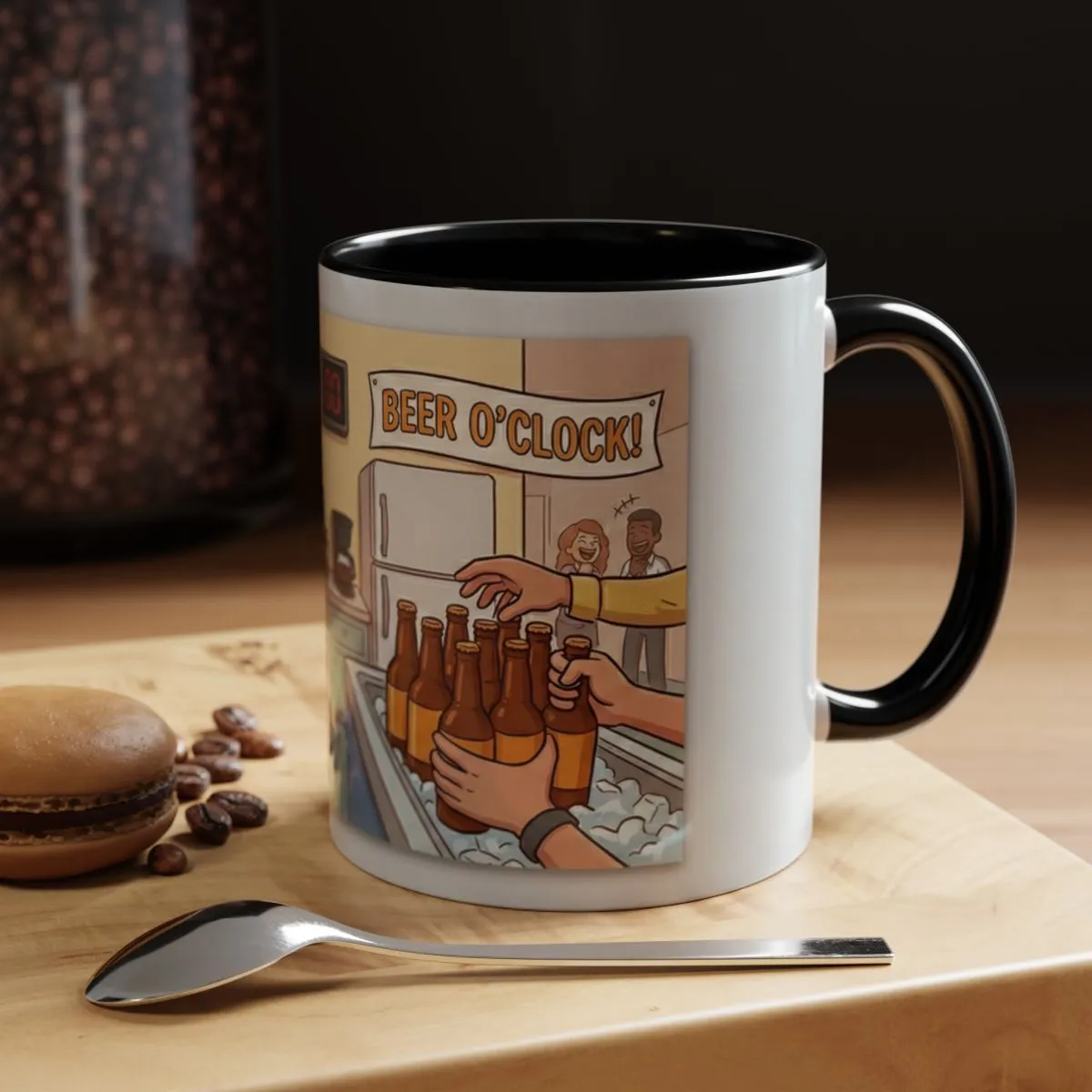 Beer O'Clock Coffee Mug — Funny Office Shift End Tea/Coffee Mug (Accent) product thumbnail image