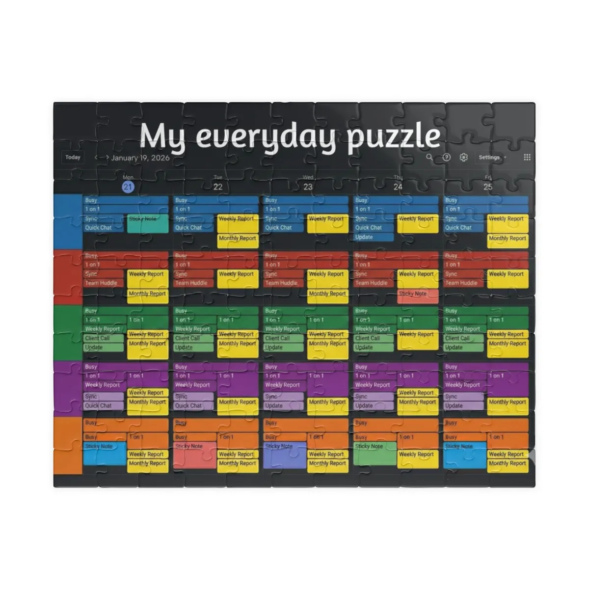 Puzzle — "My Everyday Puzzle" Daily Schedule Jigsaw (110–1014 pcs) product thumbnail image