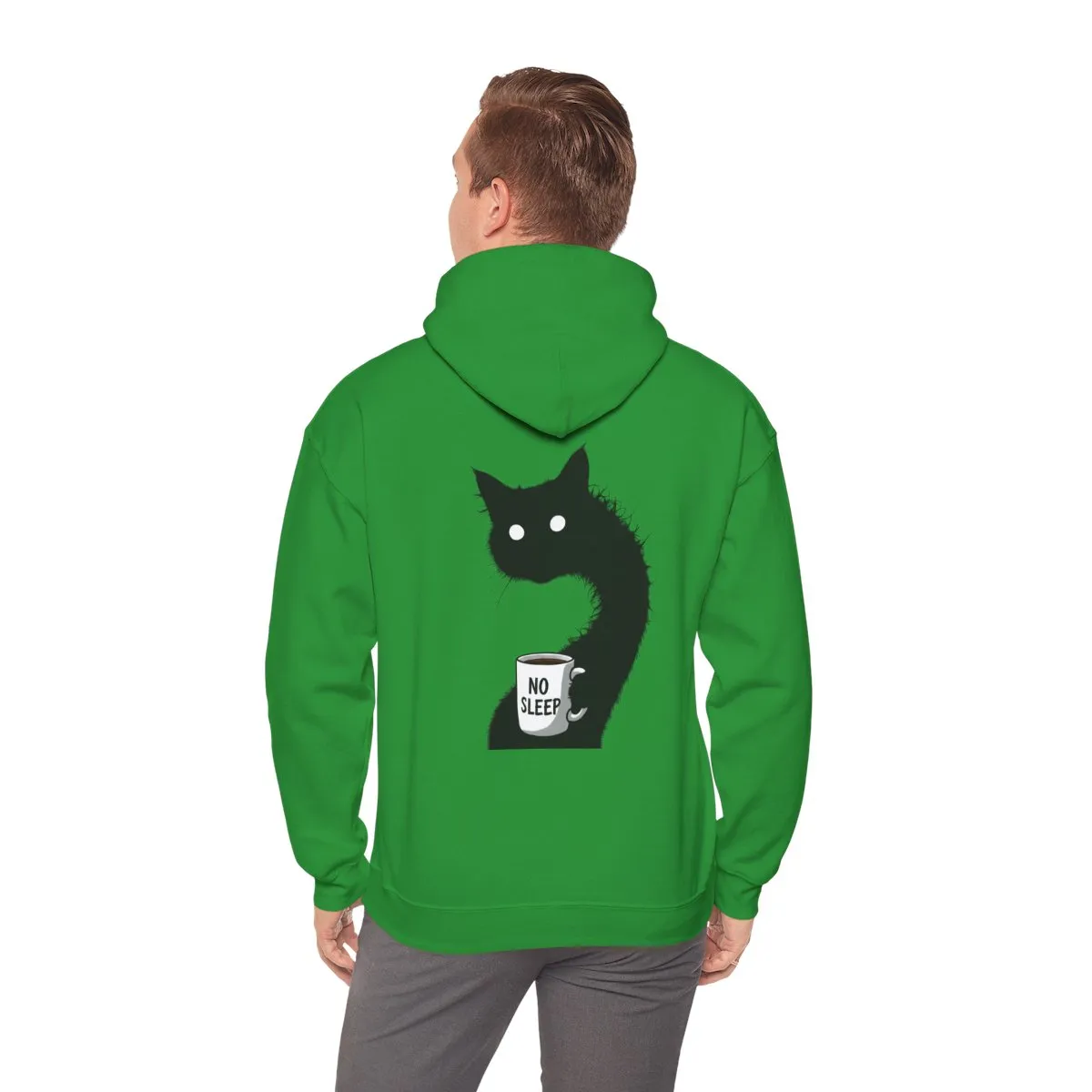 Hoodie — “Work from home: Same stress, better pajamas” Cat Coffee Graphic product thumbnail image