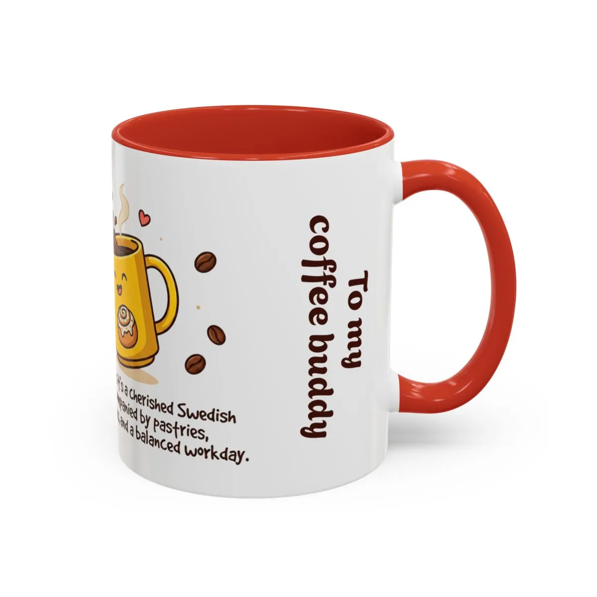 To My Coffee Buddy Mug — Personalizable Cute Kawaii Coffee Friends Accent Ceramic Mug for Valentine's Day (11/15oz) product thumbnail image