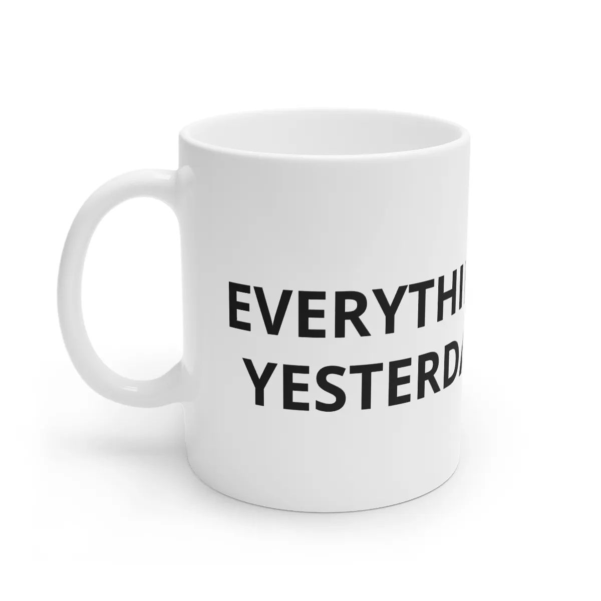 Funny office meme Ceramic Mug — 'What Do We Want?' Graphic Coffee Cup (11oz) product thumbnail image