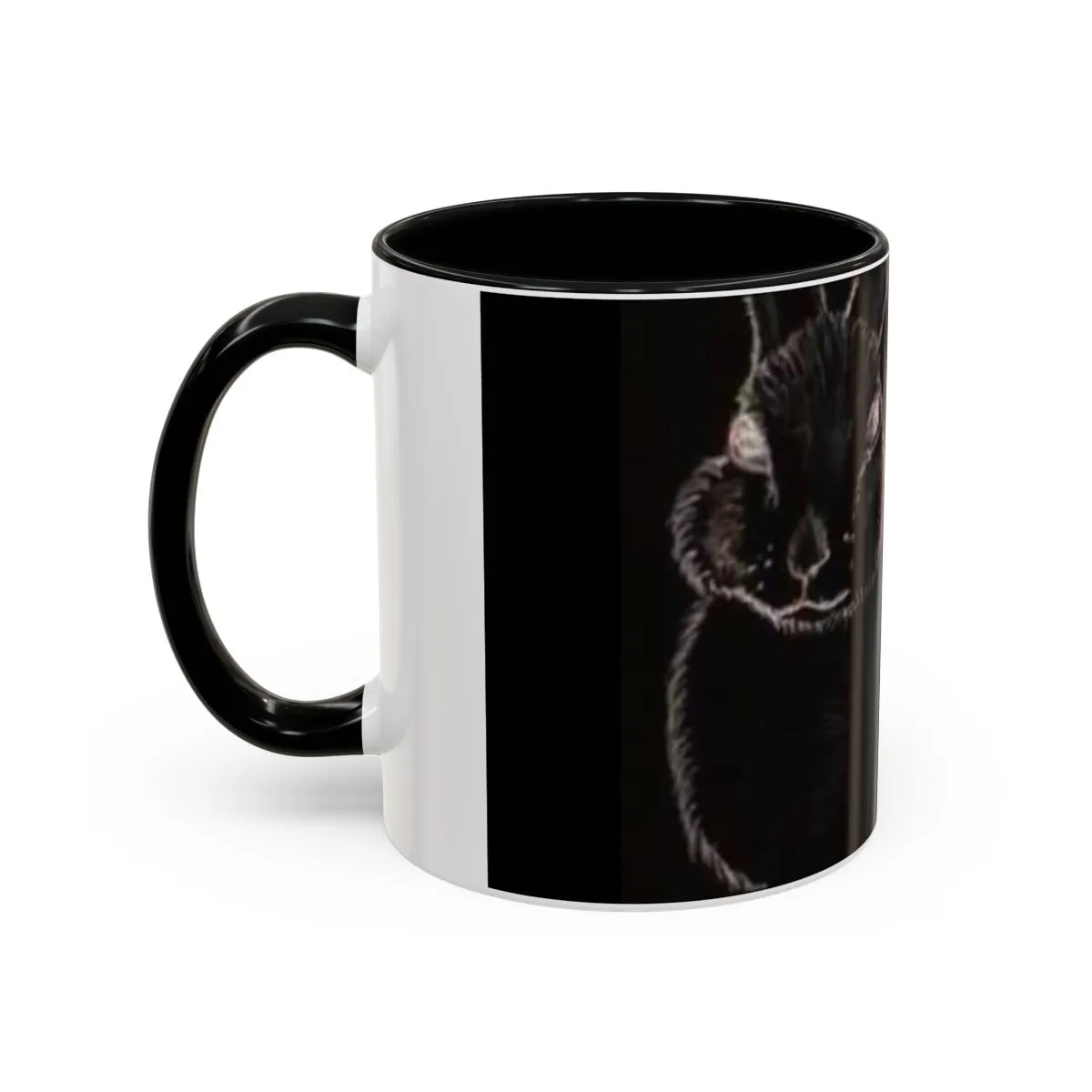Black Cat Accent Coffee Mug — Gothic Cat Coffee Cup (11/15 oz) product thumbnail image