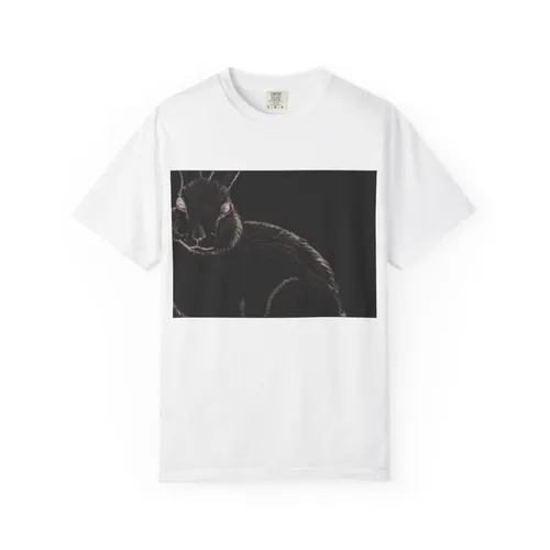 Black Cat Portrait T-Shirt – Moody Noir Graphic Tee