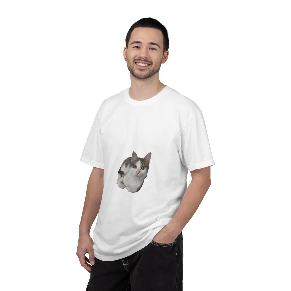 Cat Photo Tee — Cute Relaxed Cat Graphic T-Shirt product thumbnail image